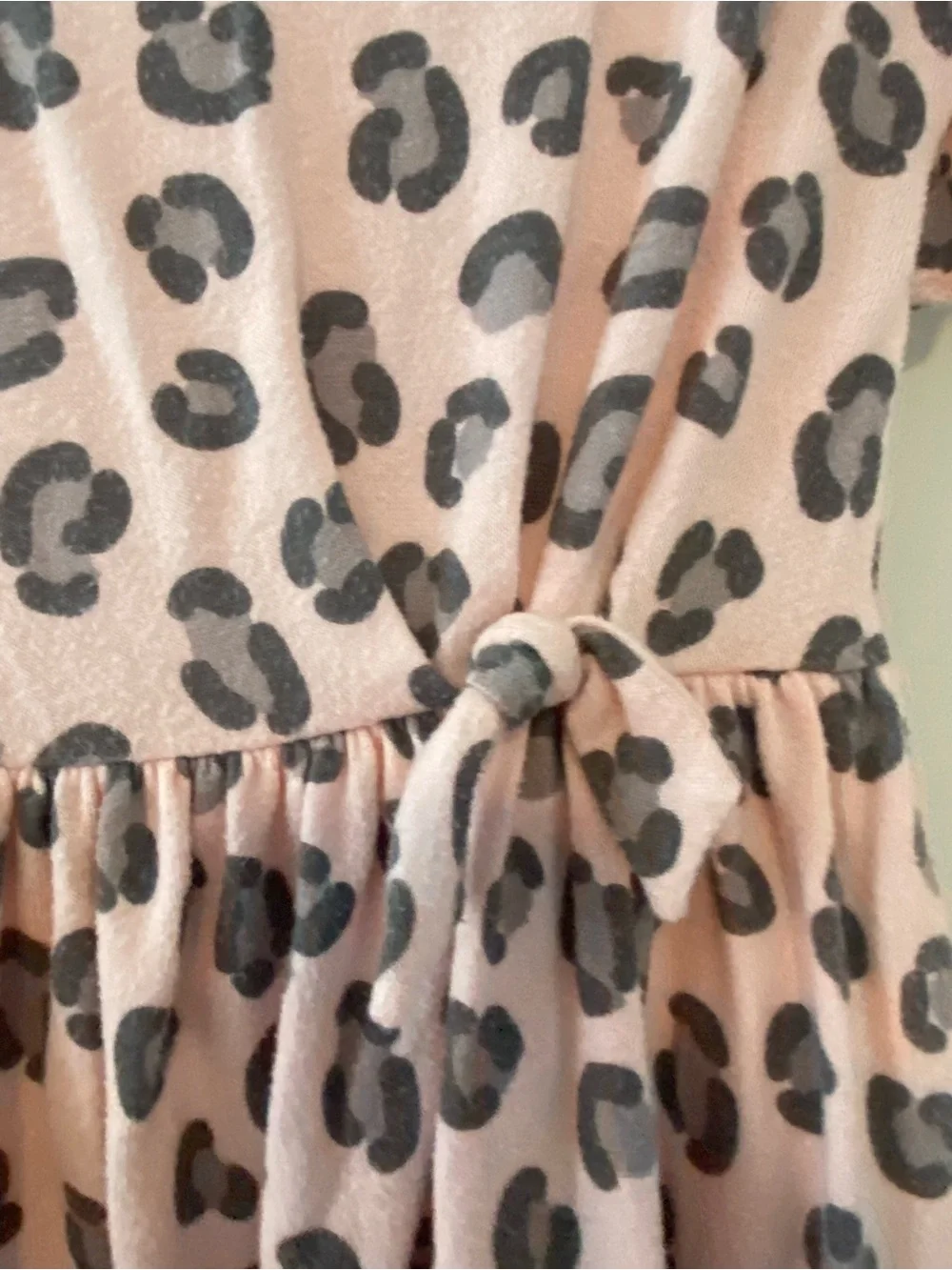 Cat & Jack Pink Leopard-Print Tie-Waist Casual Dress